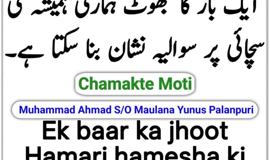 Ek baar ka jhoot…