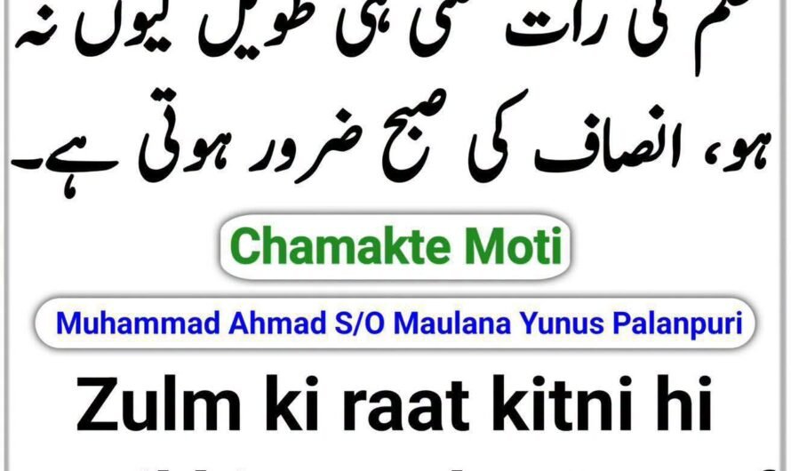 Zulm ki raat kitni…